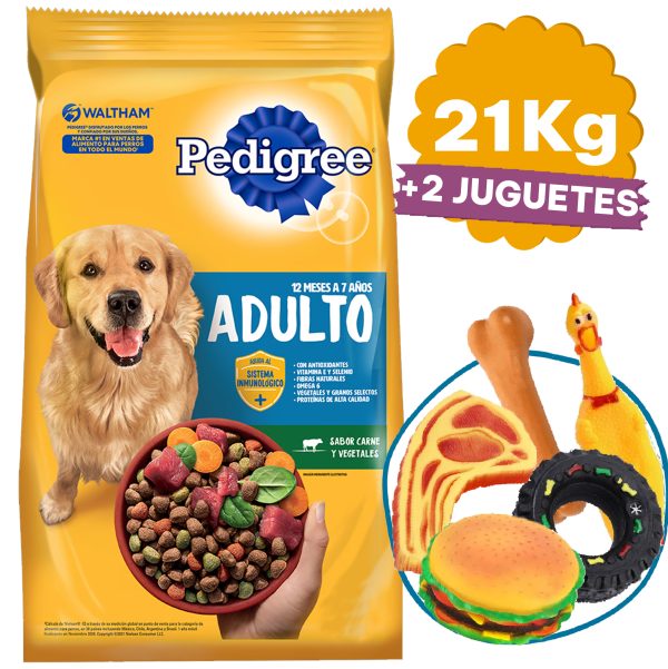 Pedigree Carne y Vegetales Adulto 21 Kg - Imagen 2