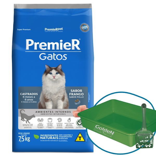 Premier Ambientes Internos Gato Castrado 7.5 kg