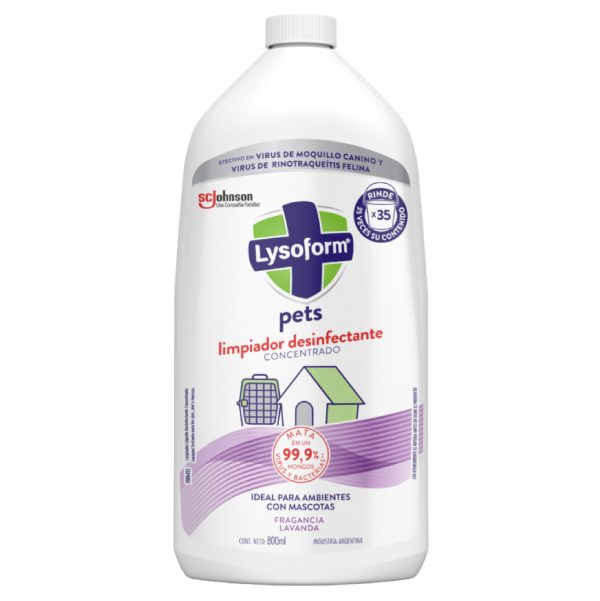Lysoform Limpiador Desinfectante Pets 800ml