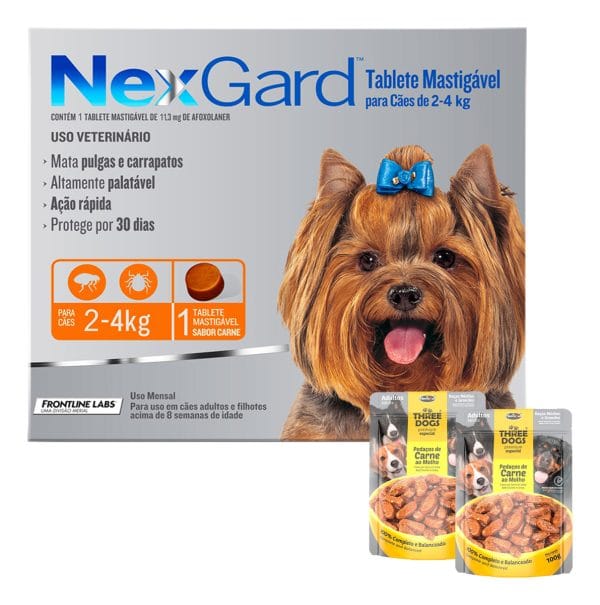 Pastilla Nexgard 2 a 4 Kg / Antipulgas para Perros
