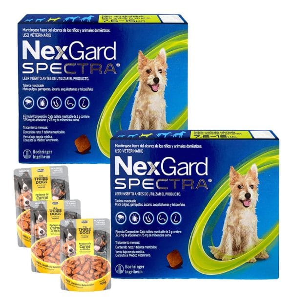 Nexgard Spectra 7,6/15 Kg Antiparasitario Interno Externo X2