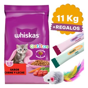 Whiskas Gatitos Kitten Carne Y Leche 10 Kg
