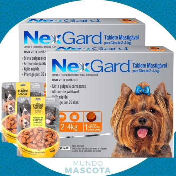 Pastilla Nexgard 2 a 4 Kg / Antipulgas para Perros x 2 Unidades