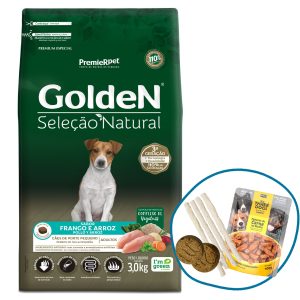 Golden Selección Natural Perro Adulto Raza Pequeña Pollo y Arroz 3 kg