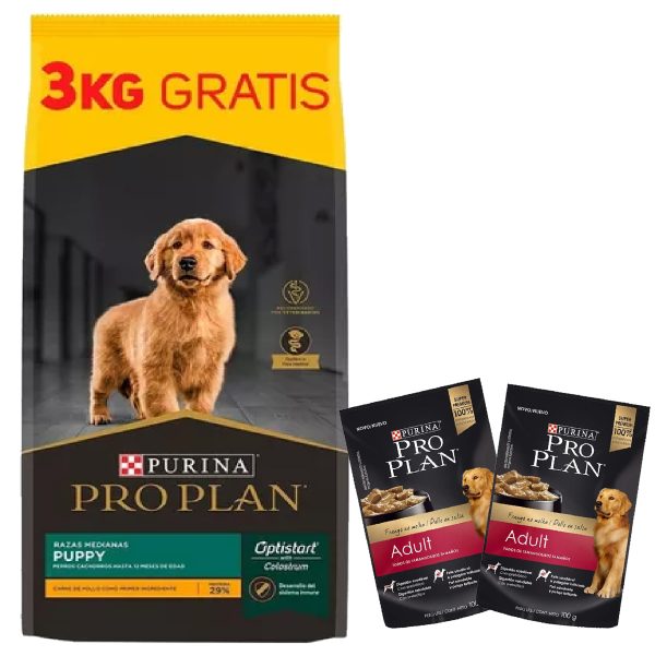 Pro Plan Perro Cachorro / Puppy Raza Mediana 18 Kg (15 + 3)