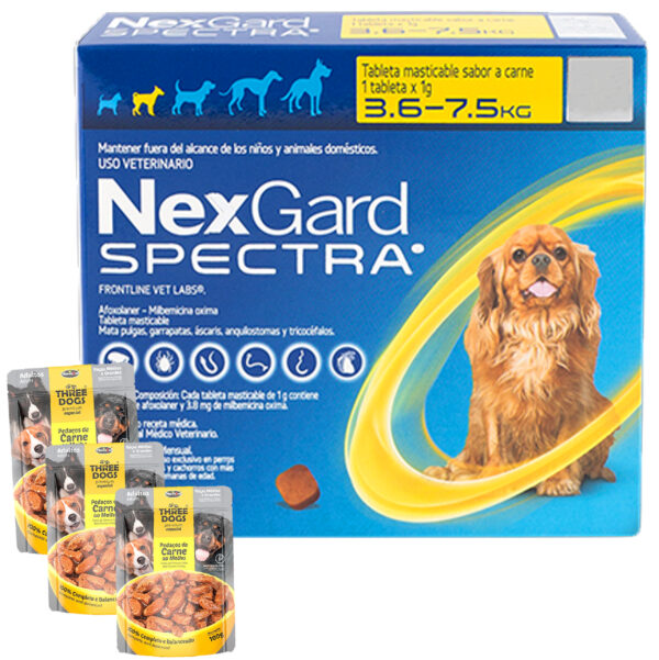 Nexgard Spectra 3,6/7,5 Kg Antiparasitario Interno Y Externo