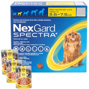 Nexgard Spectra 3,6/7,5 Kg Antiparasitario Interno Y Externo