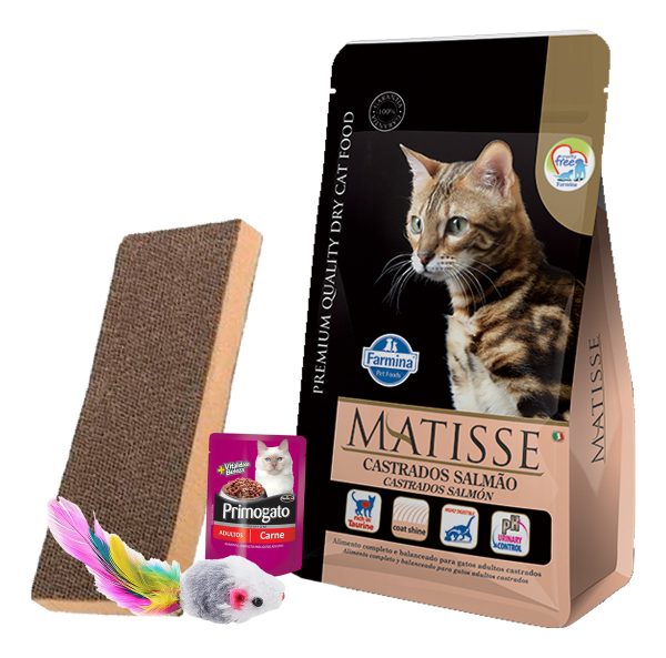 Alimento Matisse Gato Adulto Castrado Salmón 7,5 Kg + Obsequ