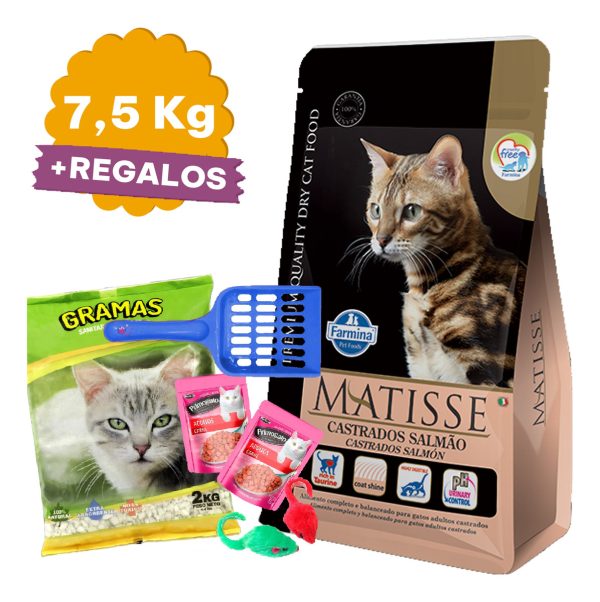Alimento Matisse Gato Adulto Castrado Salmón 7,5 Kg - Imagen 2