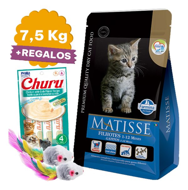 Alimento Matisse Gato Cachorro / Kitten 7,5 Kg + Obsequio - Imagen 2