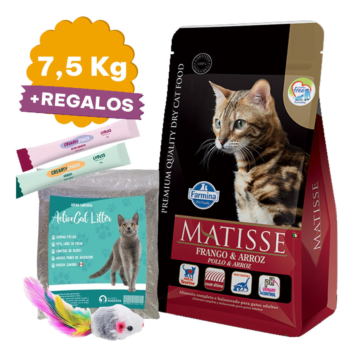 Alimento Matisse Gato Adulto Pollo Y Arroz 7,5 Kg + Obsequio - Imagen 2