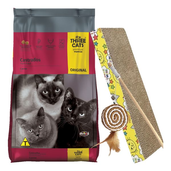 Alimento Three Cats Gato Castrado 10 Kg + Regalo + Envío