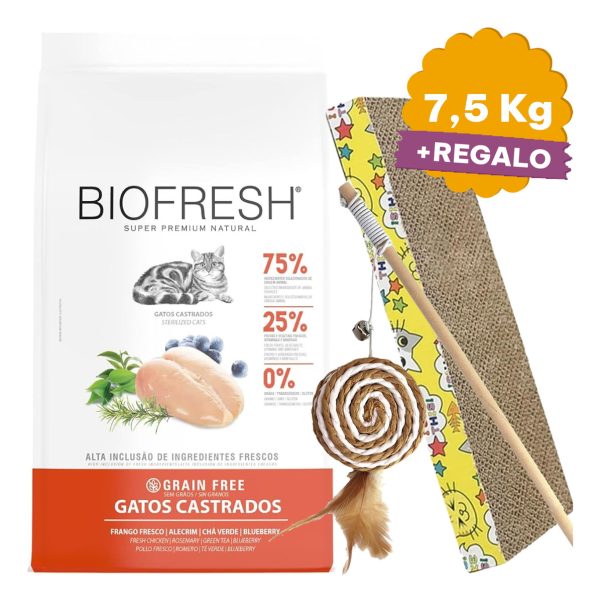 Biofresh Gato Castrado Sabor Pollo 7,5 Kg + Obsequio - Imagen 2