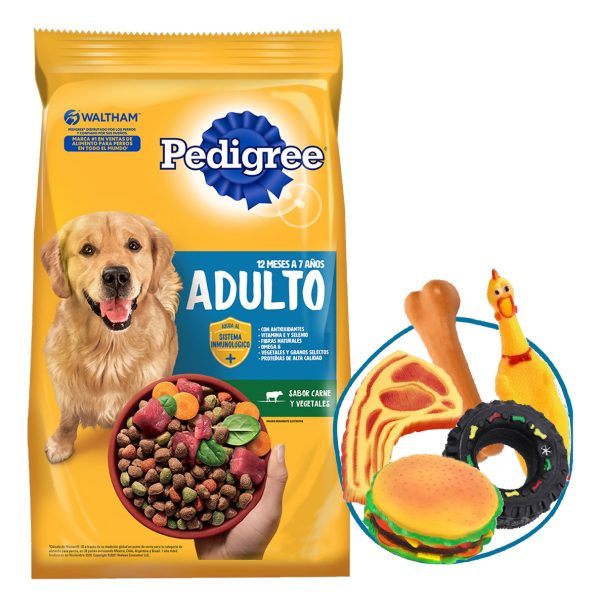 Comida Perro Adulto Pedigree Vegetales 24 Kg + Regalo