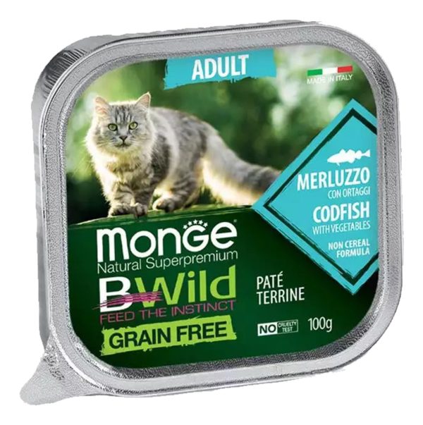 Paté Monge Gato Bwild Adulto Codfish 100 Gr