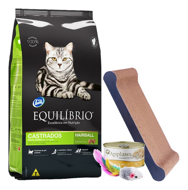 Equilibrio Gato Adulto Castrado Hairball Control 7,5 Kg + Re