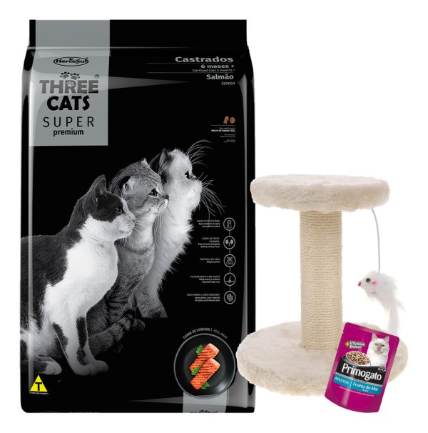 Alimento Three Cats Super Premium Adulto Castrado 15 Kg - Imagen 2