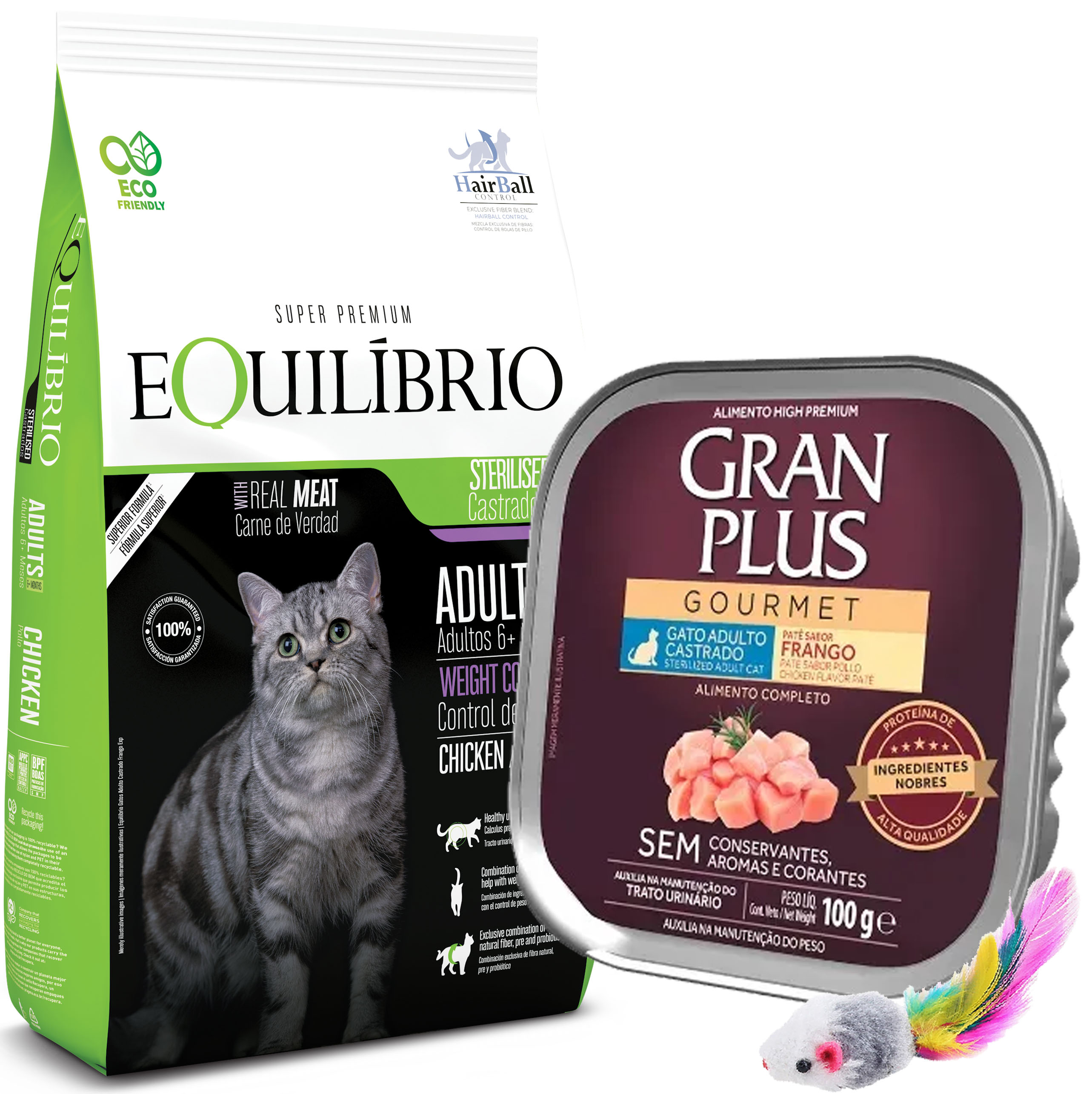 Equilibrio Gato Adulto Castrado Hairball Control 7,5 Kg