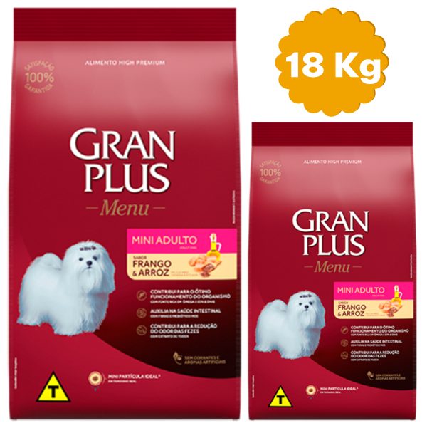 Gran Plus Perro Adulto Raza Mini 18 Kg (15 + 3)