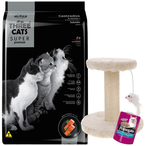 Three Cats Super Premium Gato Adulto Castrado 15 Kg