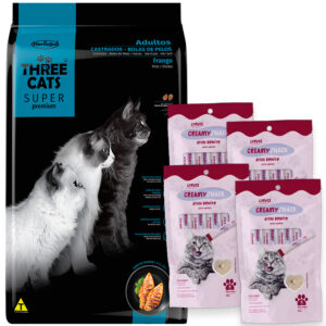Three Cats Super Premium Castrado Bola De Pelos 10 Kg