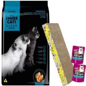 Three Cats Super Premium Castrado Bola De Pelos 10 Kg