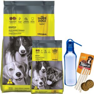 Three Dogs Original Perro Adulto Mediano y Grande 25 Kg (22 + 3)