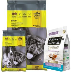 Three Dogs Original Perro Adulto Mediano y Grande 25 Kg (22 + 3)