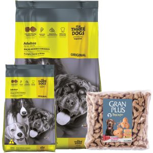 Three Dogs Original Perro Adulto Mediano y Grande 25 Kg (22 + 3)