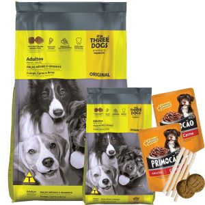 Three Dogs Original Perro Adulto Mediano y Grande 25 Kg (22 + 3)