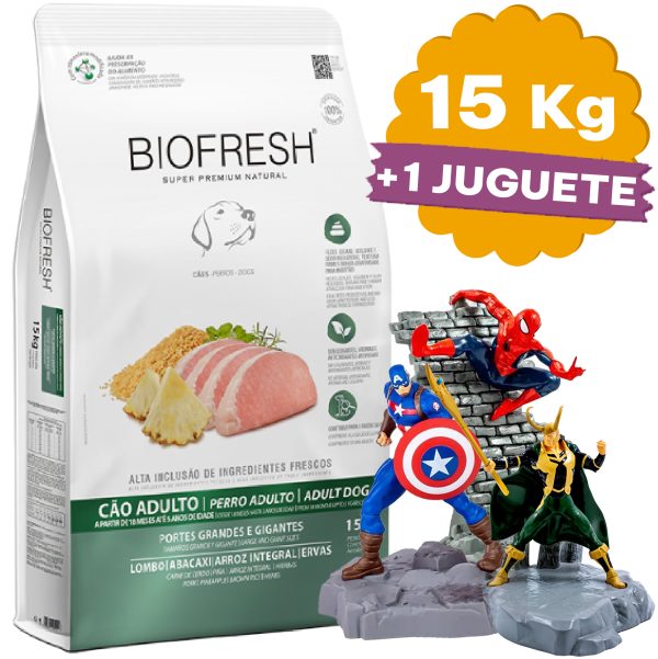 Biofresh Adulto Raza Grande Sabor Cerdo Ananá 15 Kg - Imagen 2