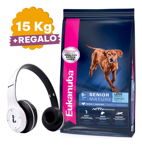 Alimento Eukanuba Senior Raza Grande 15 Kg + Obsequio - Imagen 2