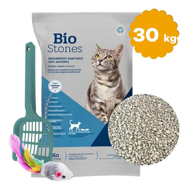 Piedras Sanitaria Para Gato Bio Stone Diatomita 30 Kg - Imagen 2