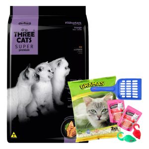 Alimento Three Cats Gatito Cachorro Super Premium 10,1 Kg
