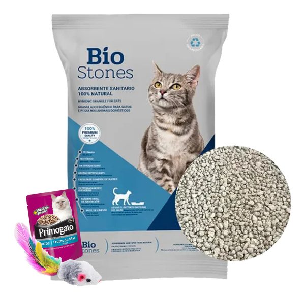 Piedras Sanitarias Para Gato Bio Stones Diatomita 8 Kg