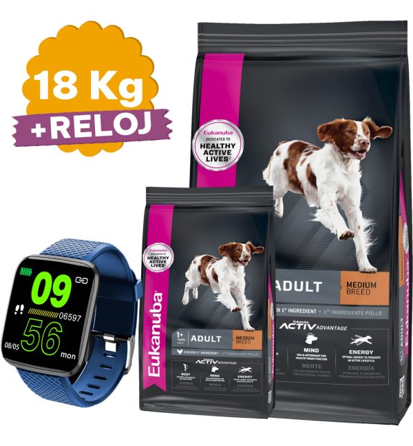 Alimento Eukanuba Adulto Raza Mediana 15 Kg + Obsequio - Imagen 2