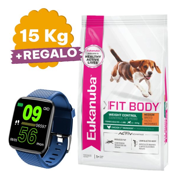Alimento Eukanuba Control De Peso Raza Mediana 15 Kg - Imagen 2