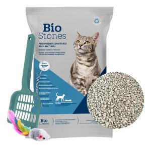 Piedras Sanitaria Para Gato Bio Stones Diatomita 30 Kg