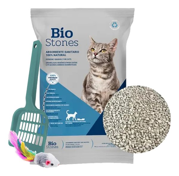 Piedras Sanitaria Para Gato Bio Stone Diatomita 30 Kg