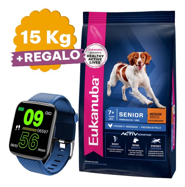 Alimento Eukanuba Senior Raza Mediana 15 Kg + Regalo + - Imagen 2
