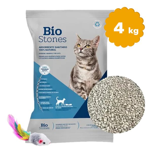 Piedras Sanitarias Para Gato Bio Stones Diatomita 4 Kg - Imagen 2