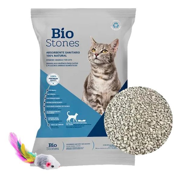 Piedras Sanitarias Para Gato Bio Stones Diatomita 2 Kg