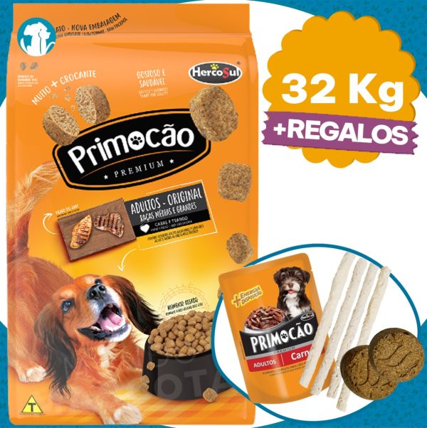 Alimento Primocao Premium Perro Adulto 20 + 10,1 Kg + Regalo - Imagen 2