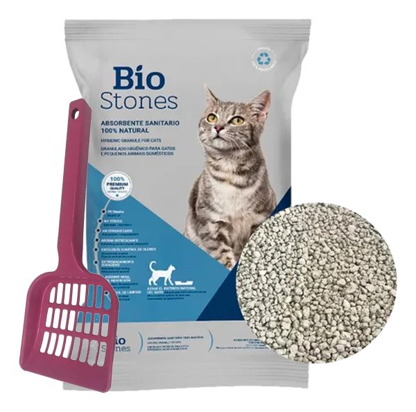 Piedras Sanitaria Para Gato Bio Stone Diatomita 15 Kg