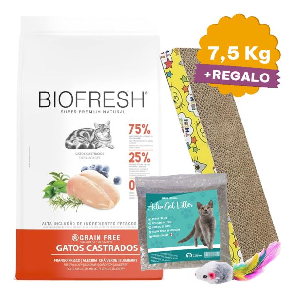 Biofresh Gato Castrado Sabor Pollo 7,5 Kg + Regalo - Imagen 2