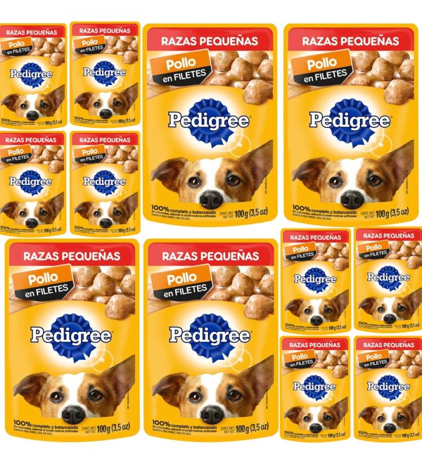Saché / Pouch Perro Pedigree Raza Pequeña 12 Unidades