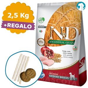 N&D Ancestral Grain Selection Perro Adulto Raza Mediana 2,5 kg