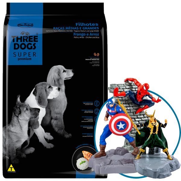 Three Dogs Perro Cachorro Super Premium 17 Kg