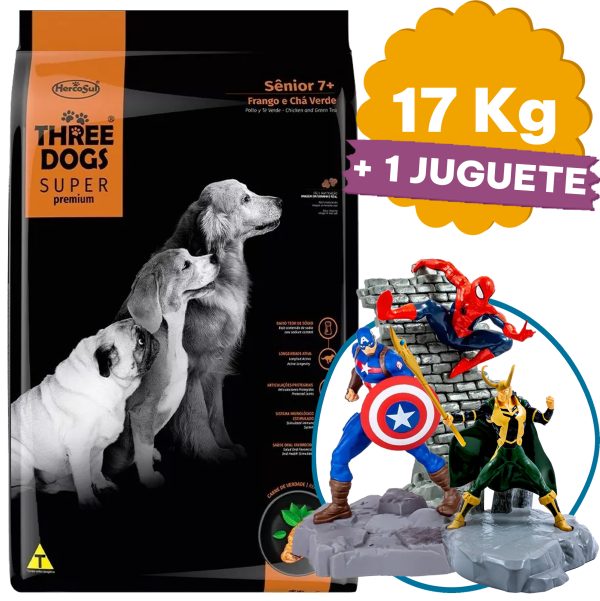 Three Dogs Perro Adulto Senior Mature Super Premium 17 Kg - Imagen 2