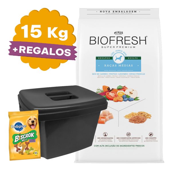 Biofresh Perro Adulto Raza Mediana 15 Kg + Regalo + Envío - Imagen 2